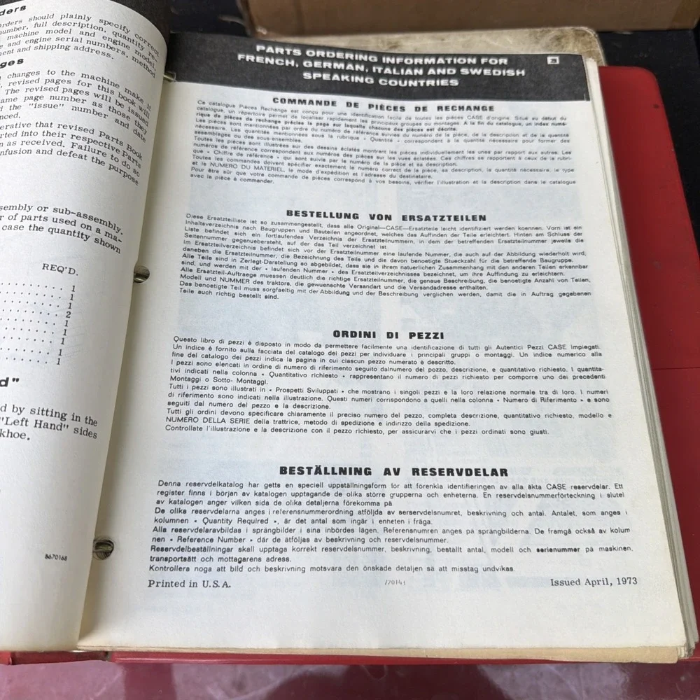 Case 450B 455B Crawler Tractor Dozer Bulldozer Loader Parts Catalog Manual A1372